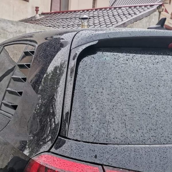 MK6 Rear Spoiler Side Wings Piano Black - Image 7