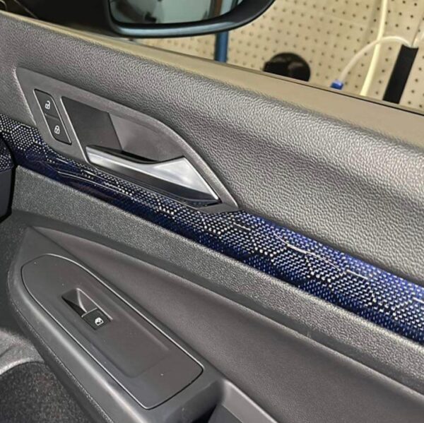 MK8 R Blue Kelvar Honeycomb Dash Trim Combo LHD - Image 4
