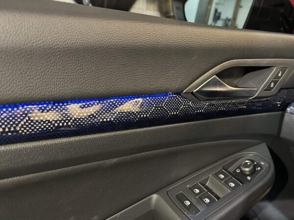 MK8 R Blue Kelvar Honeycomb Dash Trim Combo LHD - Image 3